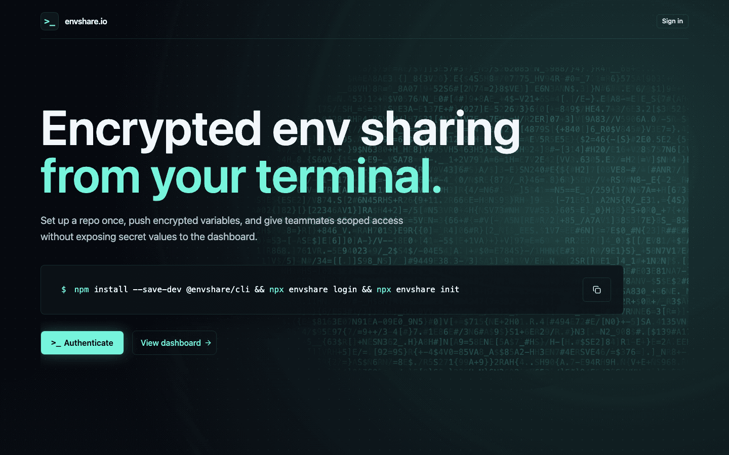 How I built EnvShare
